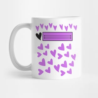 purple heart composition notebook Mug